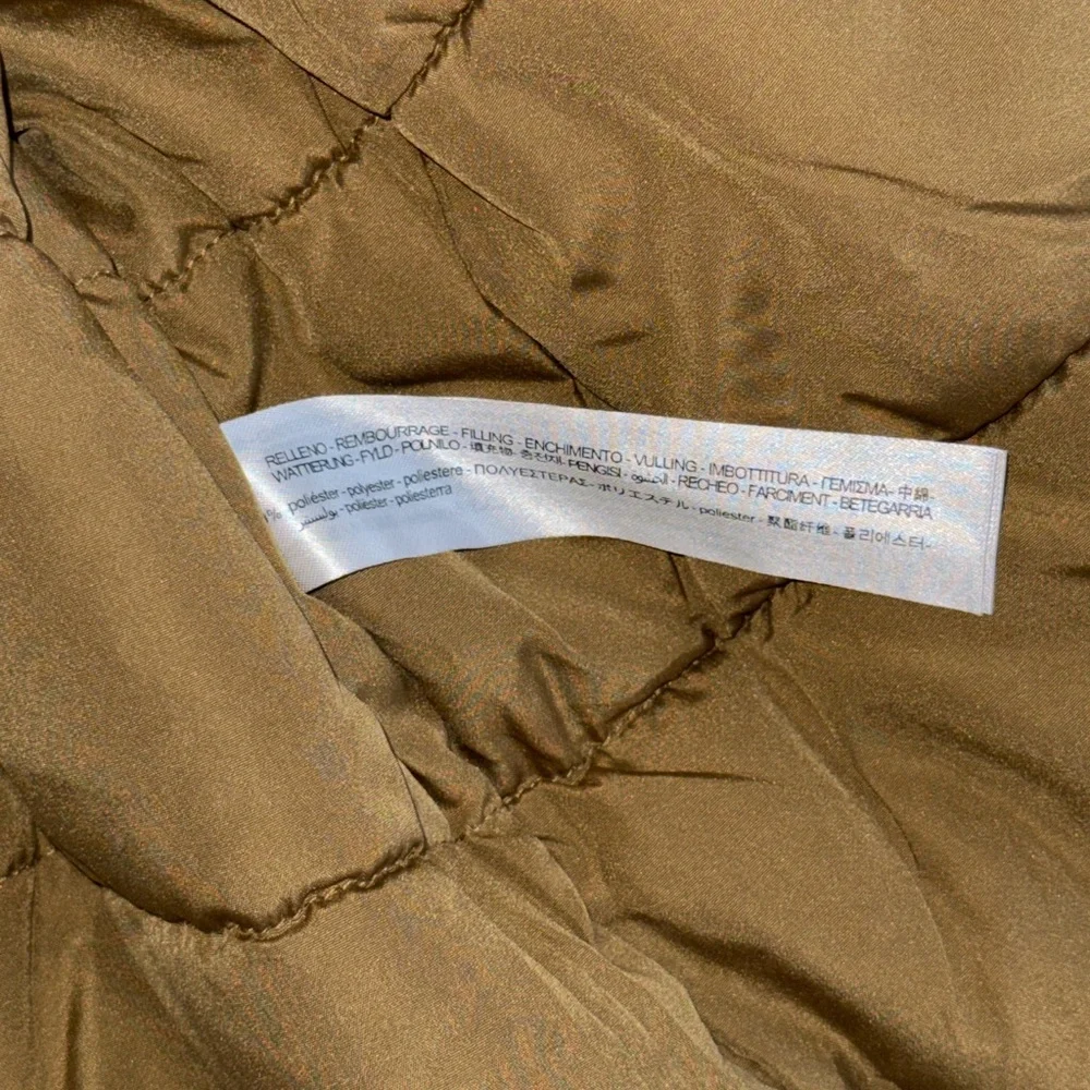 Zara military mustard brown oversized water/wind protected puffer coat, XL - Picture 11 of 11